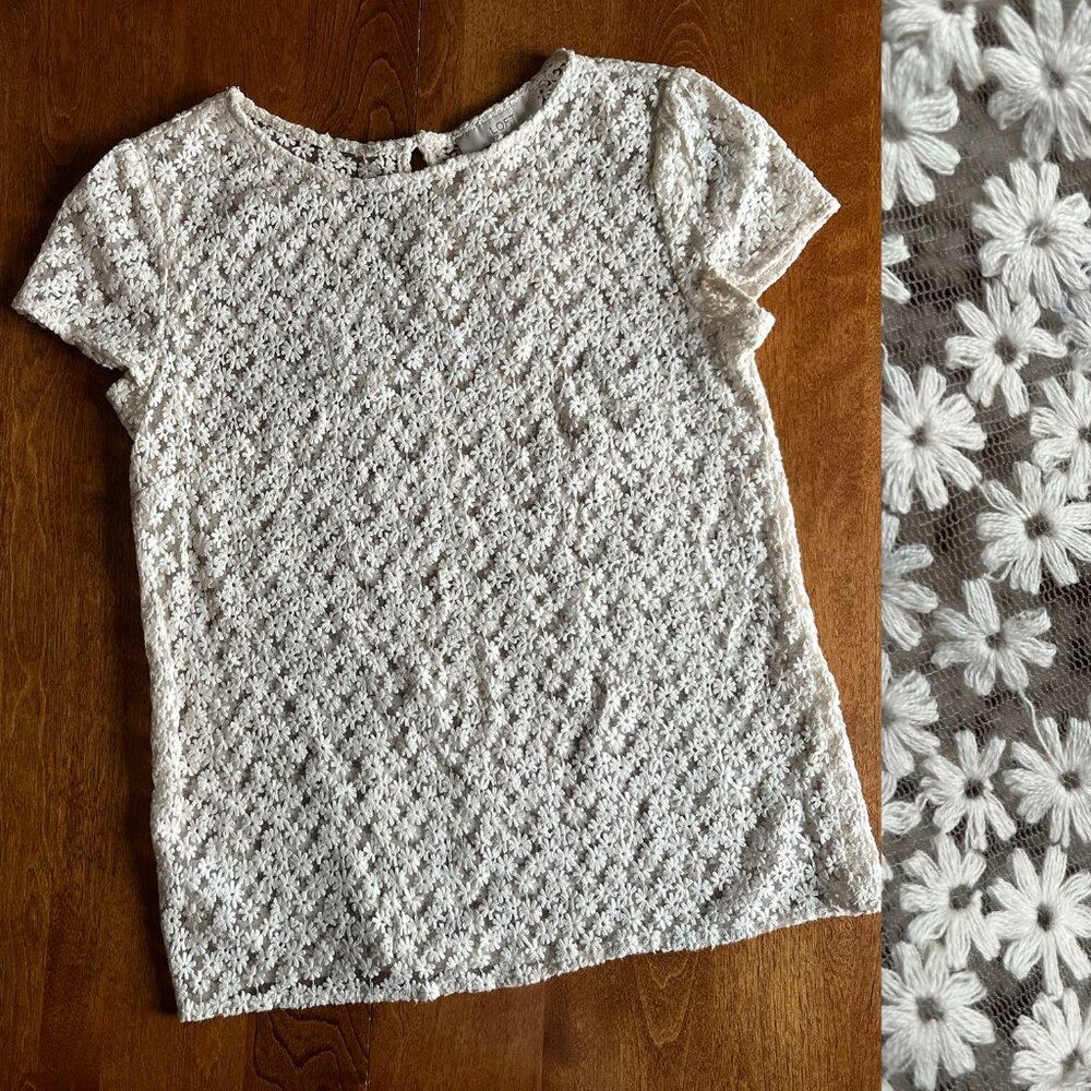 Loft sheer floral top S